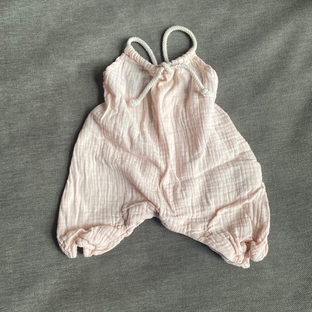 Tiny Soul Pink Organic Cotton Romper 3mo